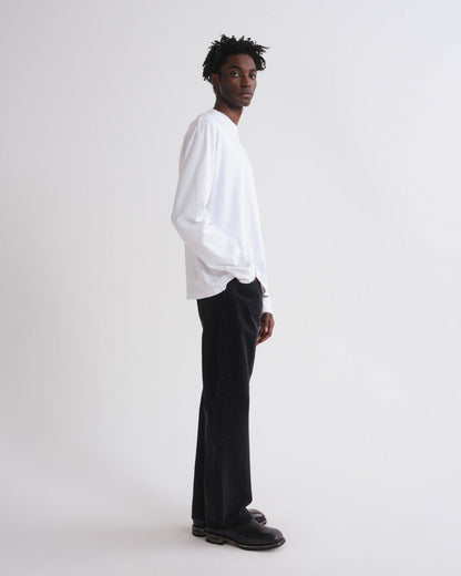 Men Long Sleeve Drop Shoulder Asha in White - Agolde