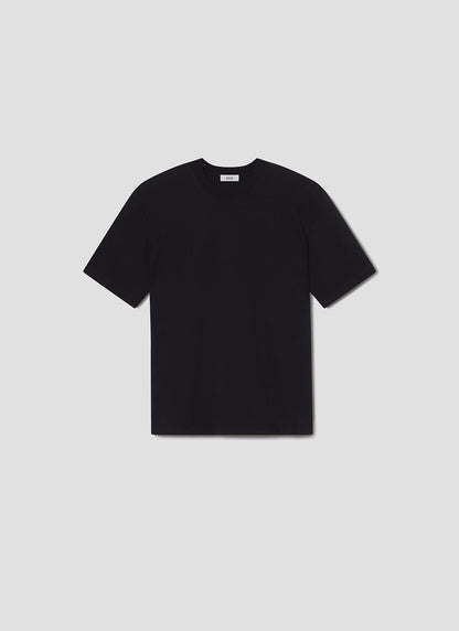 Men Asha Mock Neck Tee in Blackened Navy - Agolde