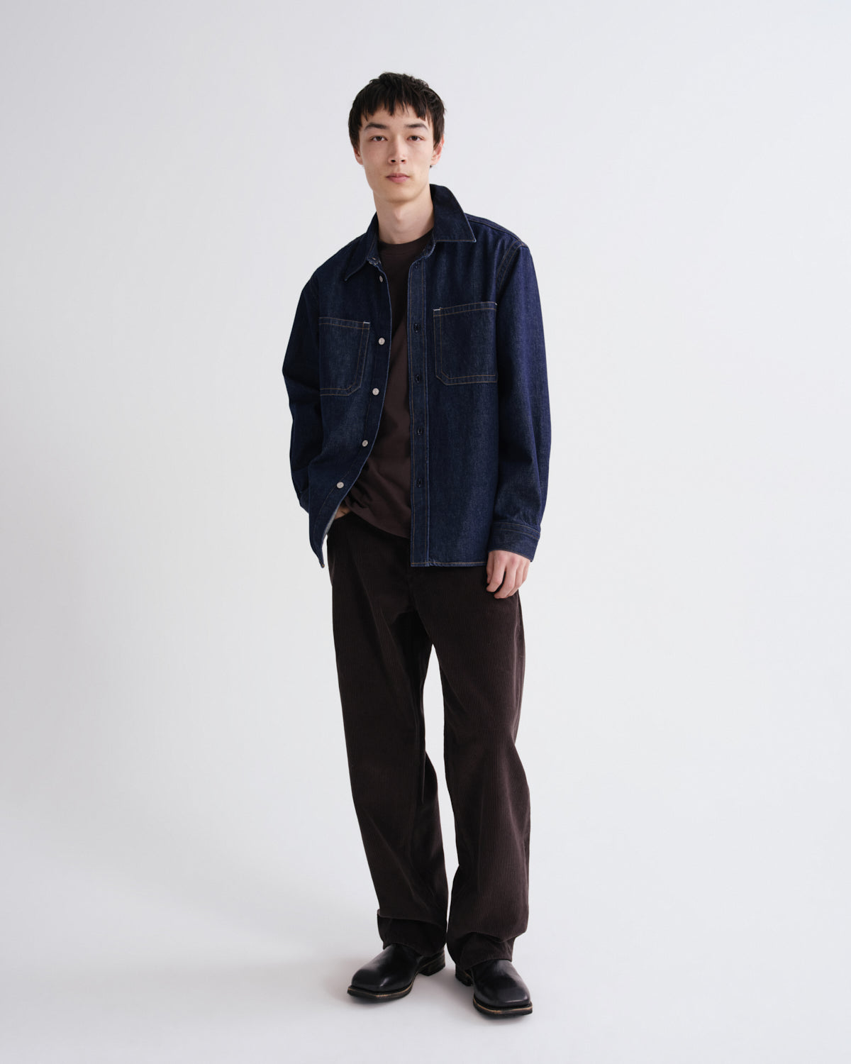 Men Fusion Jean Corduroy in Charcoal - Agolde