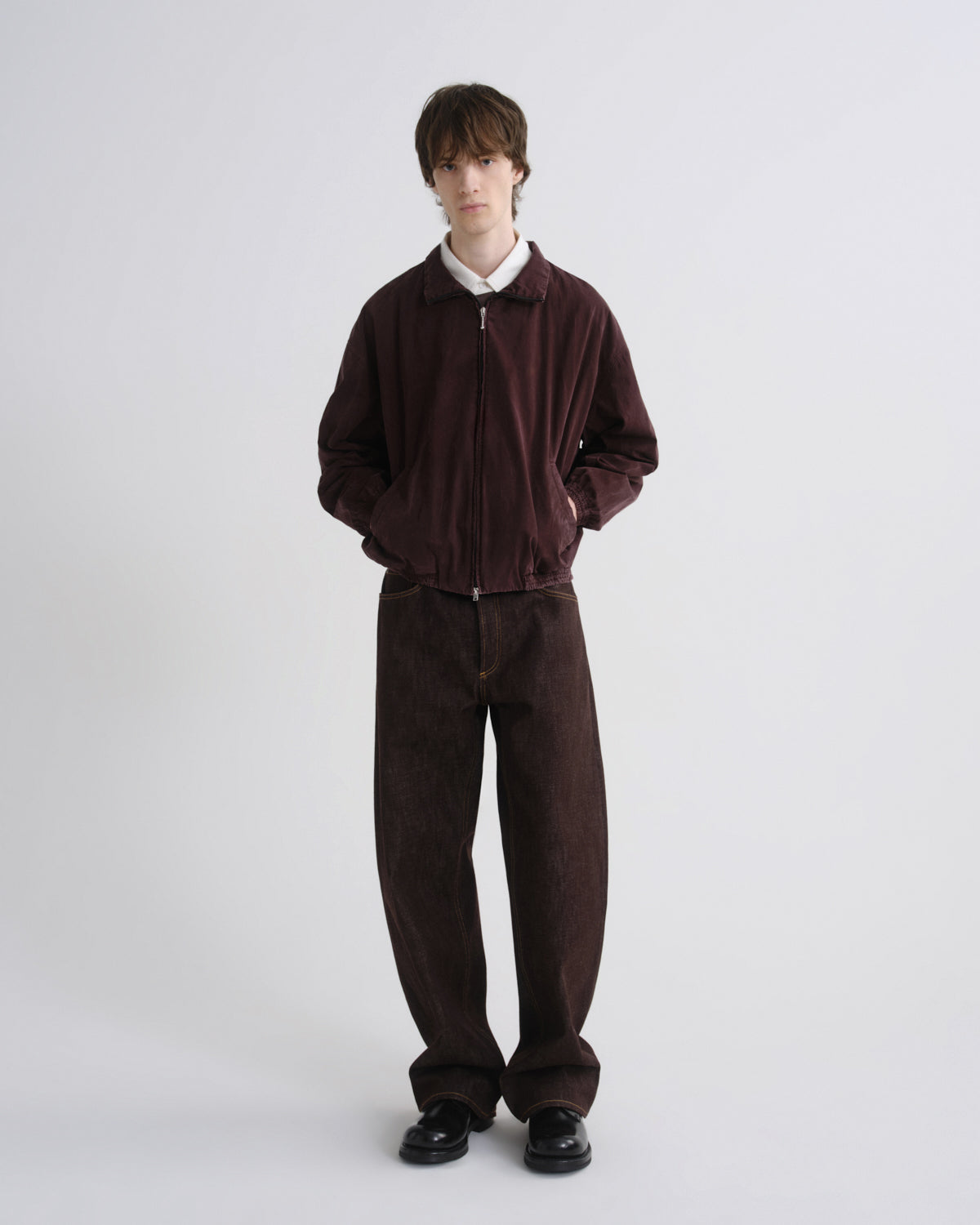 Men Marshall Windbreaker in Creased Puce - Agolde