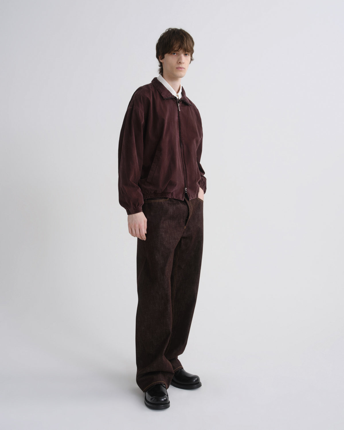 Men Marshall Windbreaker in Creased Puce - Agolde
