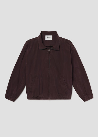 Men Marshall Windbreaker in Creased Puce - Agolde