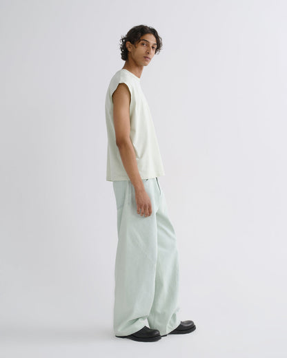Men Leonard Sleeveless Tee in Mint Cream - Agolde