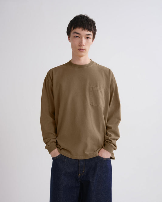 Men Lucan Heavyweight Long Sleeve Tee in Trail - Agolde