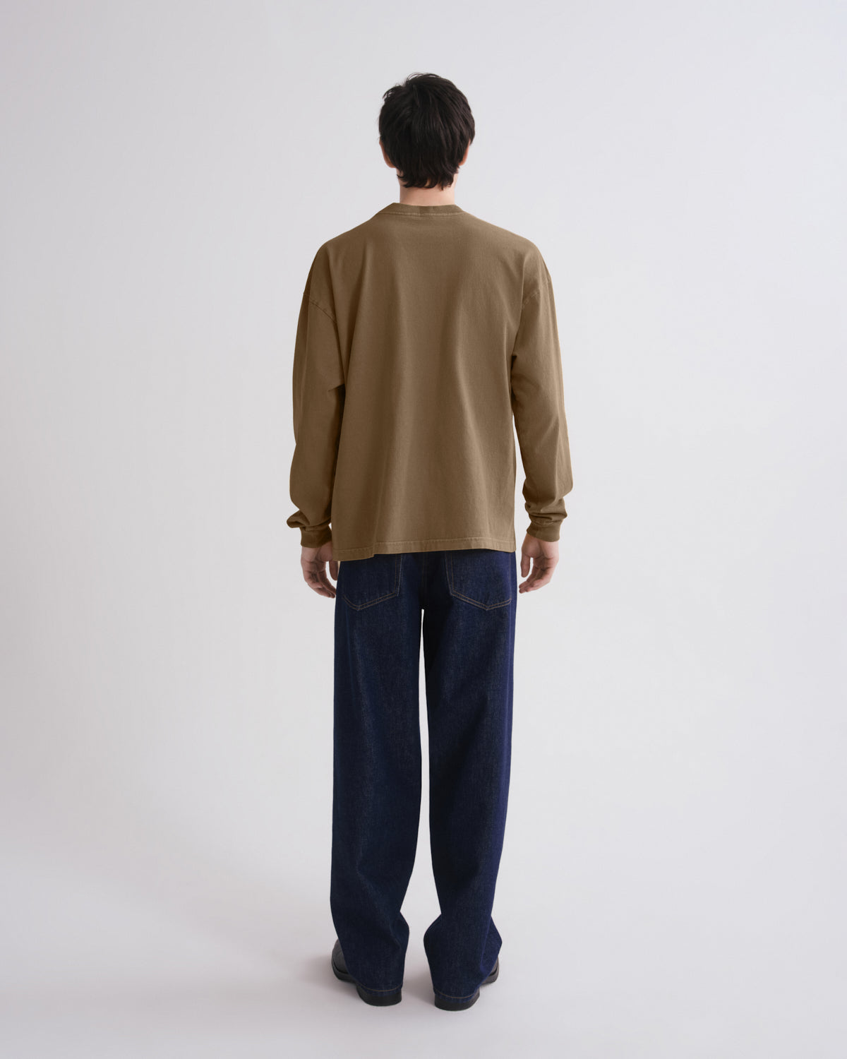 Men Lucan Heavyweight Long Sleeve Tee in Trail - Agolde