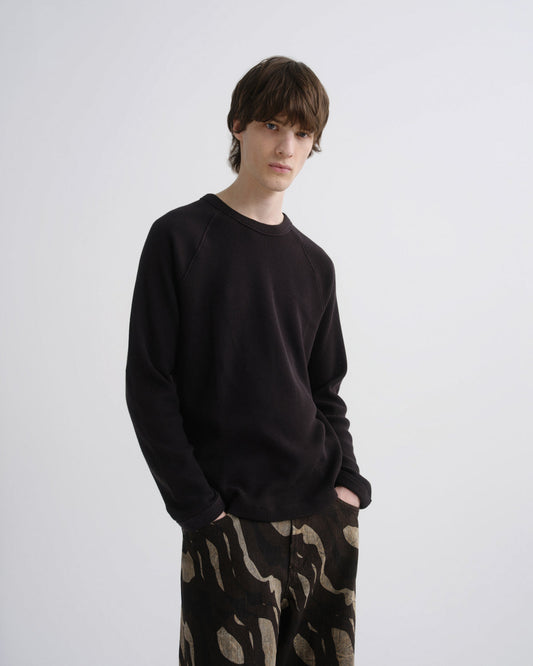 Men Payson Waffle Tee in Black - Agolde