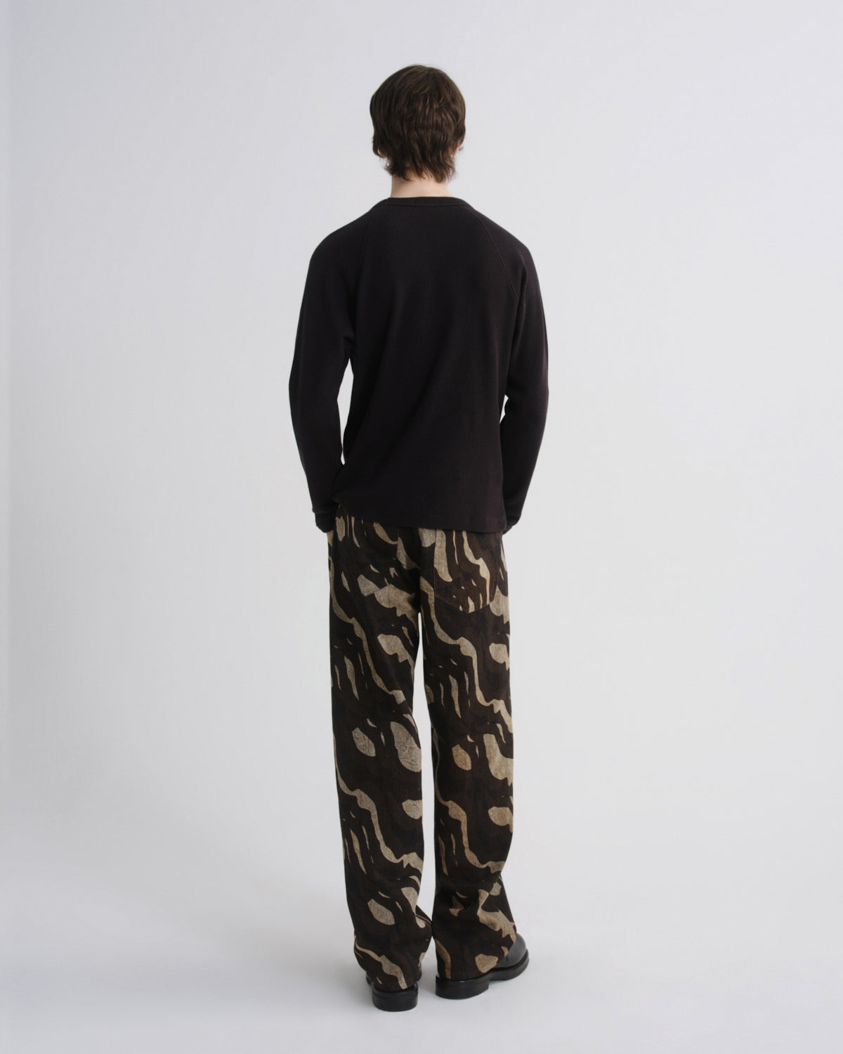 Men Payson Waffle Tee in Black - Agolde