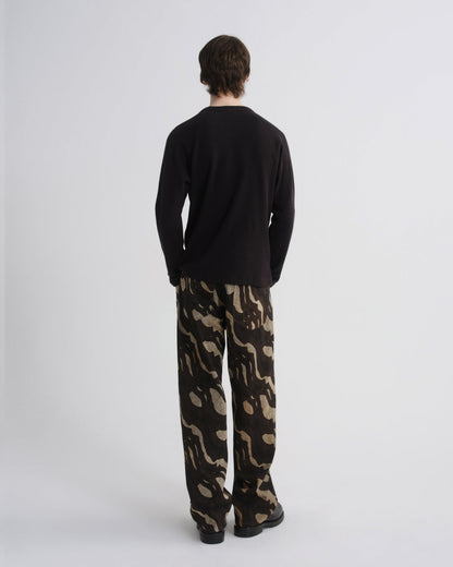 Men Payson Waffle Tee in Black - Agolde