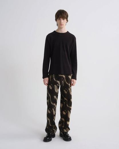 Men Payson Waffle Tee in Black - Agolde