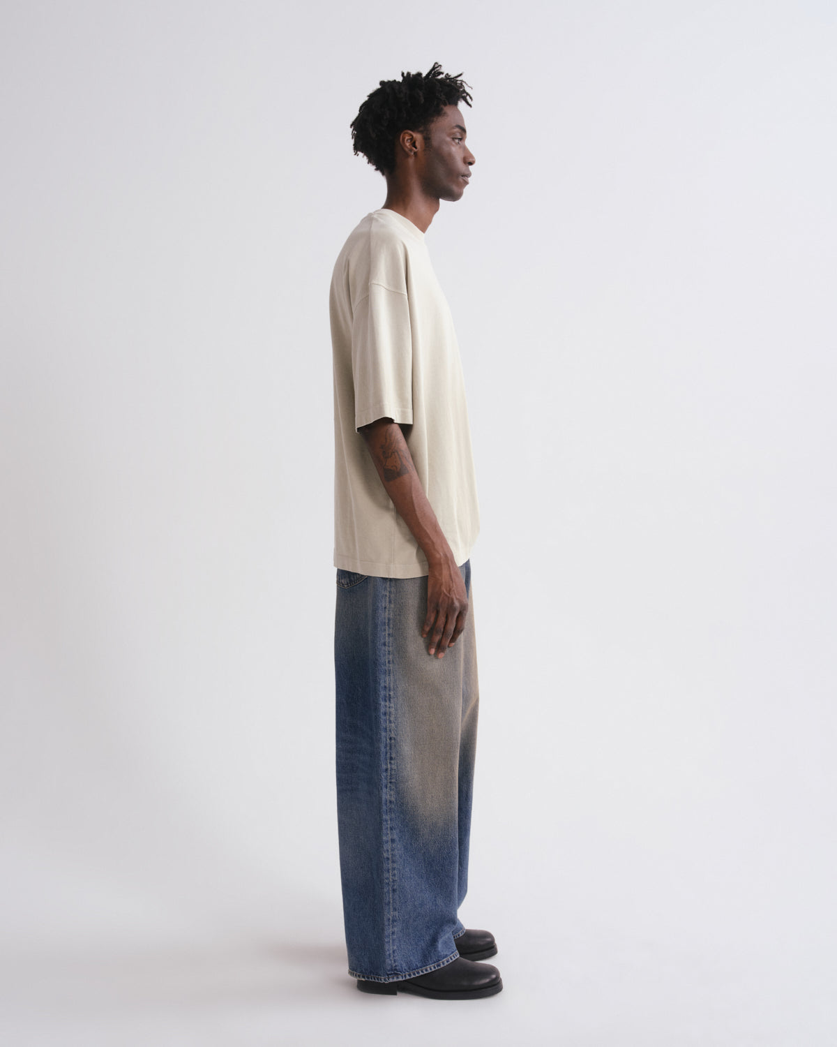 Men Bagley Jean Rounded Baggy in Left Field - Agolde