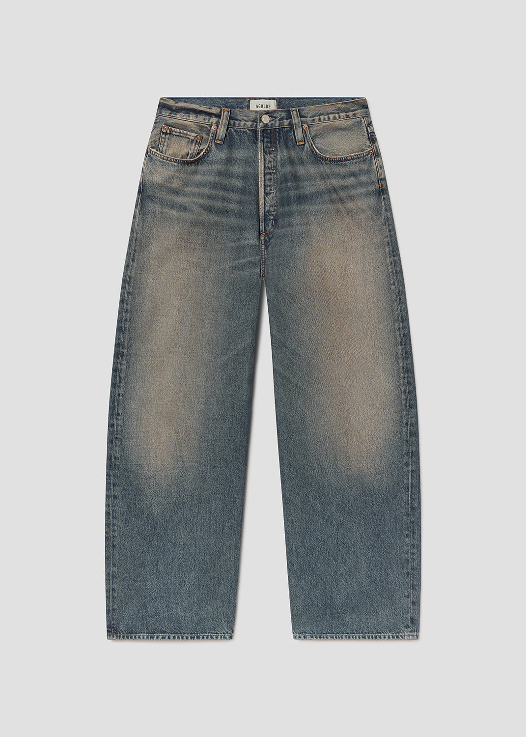 Men Bagley Jean Rounded Baggy in Left Field - Agolde