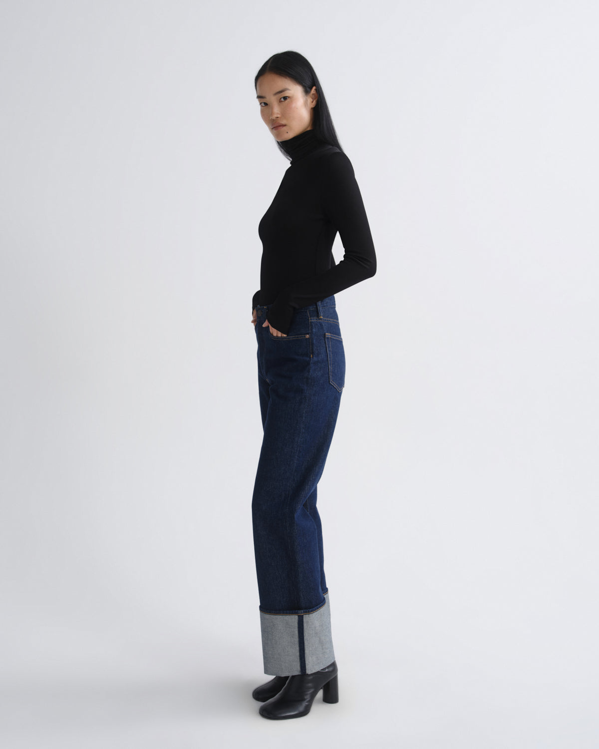 Women caryle turtleneck black - Agolde
