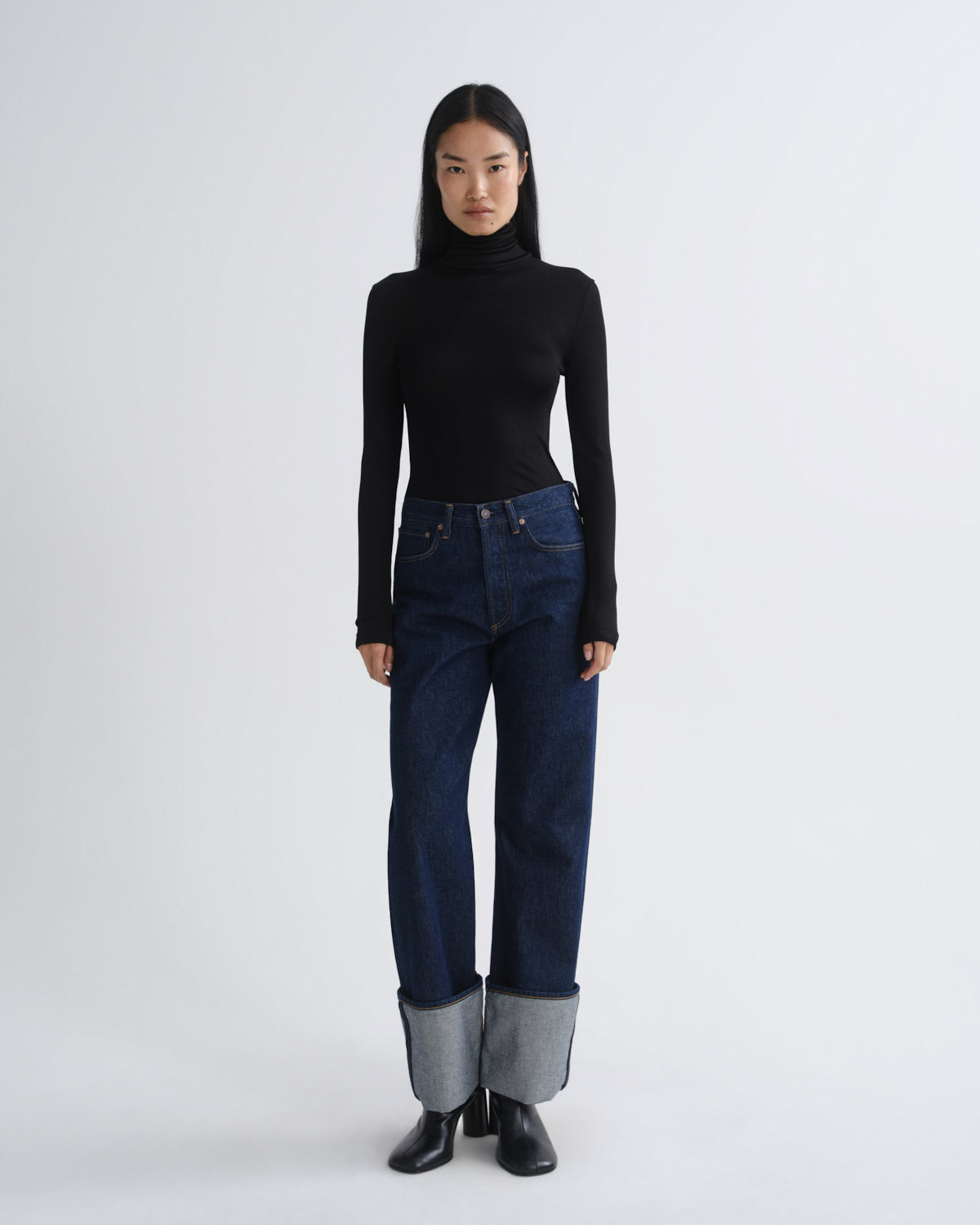 Women caryle turtleneck black - Agolde