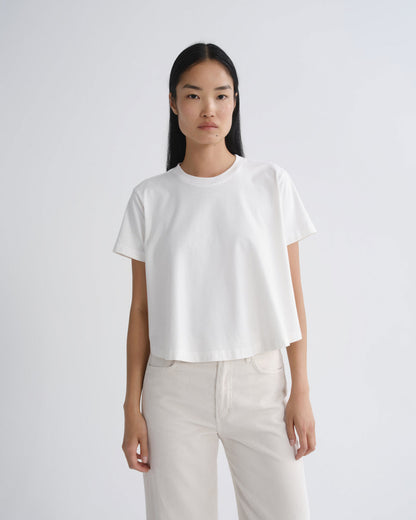 Women marina trapeze t-shirt white ash - Agolde
