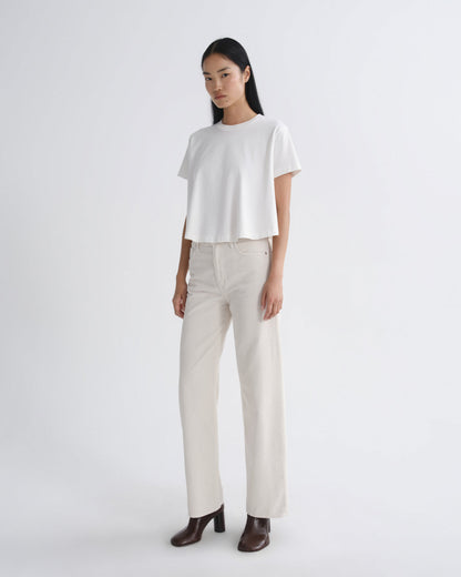 Women marina trapeze t-shirt white ash - Agolde
