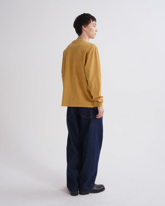 Men Lucan Long Sleeve Tee in Ochre - Agolde