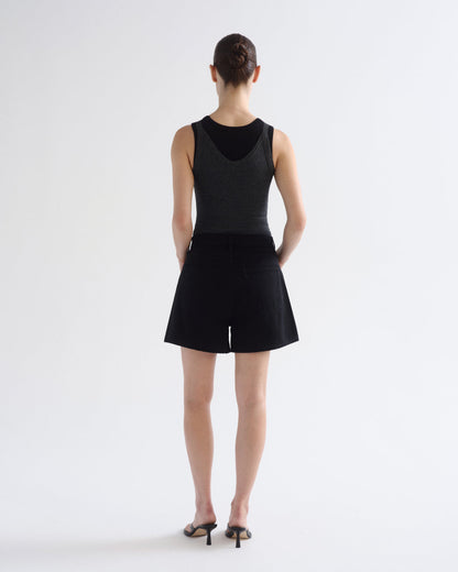 Women Rhoda Pleated A-Line Short in Holt - Agolde