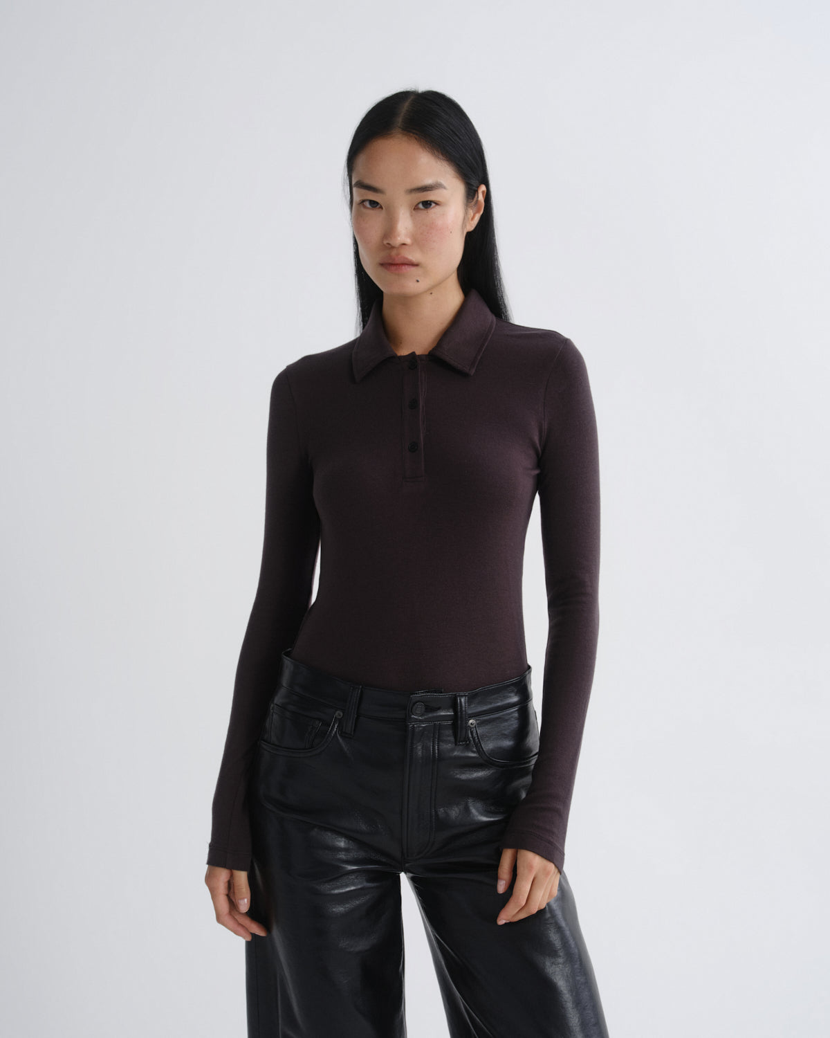 Women Amos Polo in Forge - Agolde