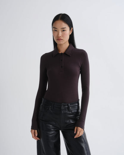 Women Amos Polo in Forge - Agolde
