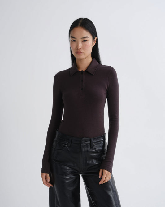 Women Amos Polo in Forge - Agolde