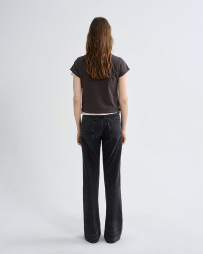 Women Adine Shrunken Tee in Forge - Agolde