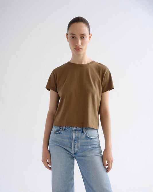 Women Adine Shrunken Tee in Hamoa - Agolde
