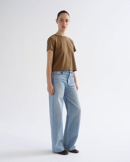 Women Adine Shrunken Tee in Hamoa - Agolde