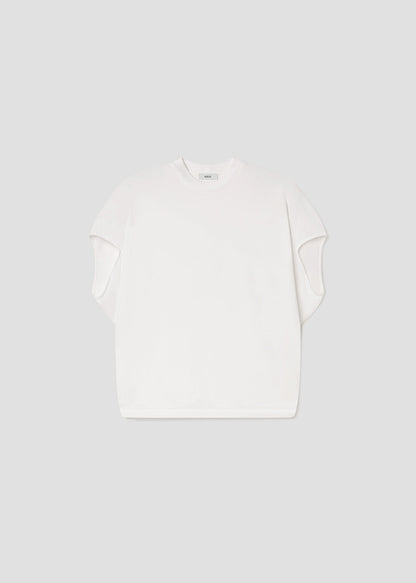 Women Souline Mock Neckk Cocoon Tshirt in White - Agolde