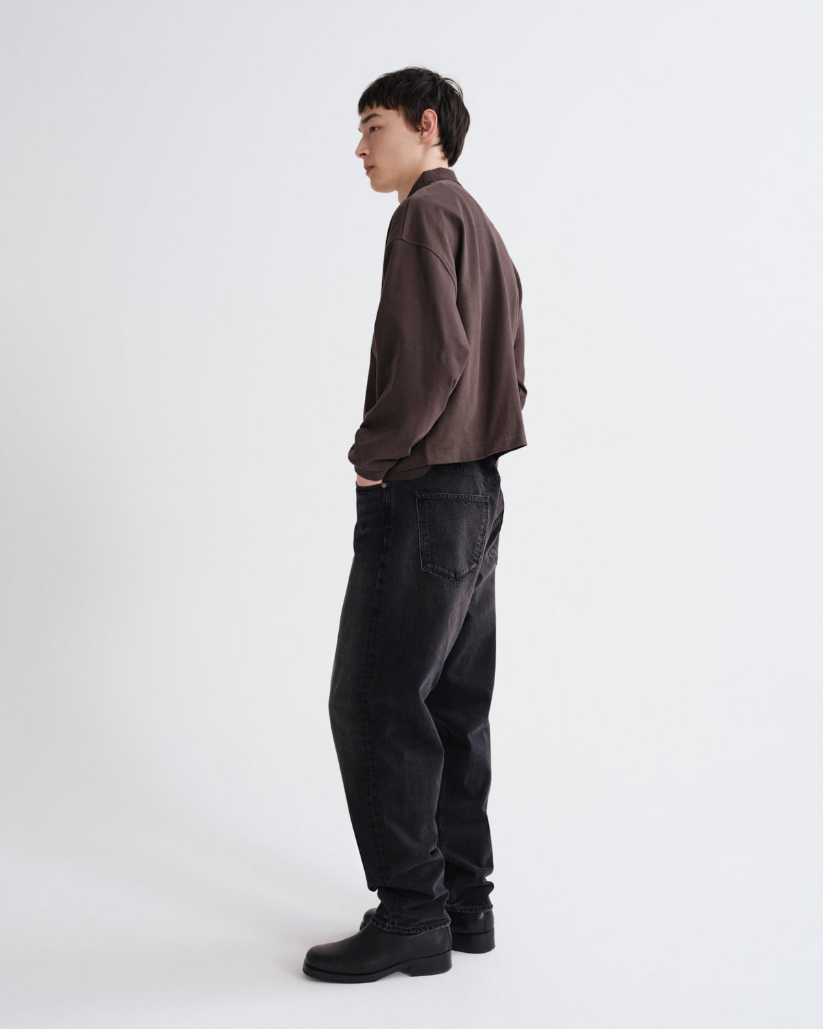 Men Darius Polo in Forge - Agolde