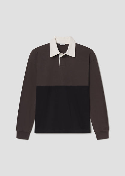 Men Blocked Rugby in Forge Black - Agolde
