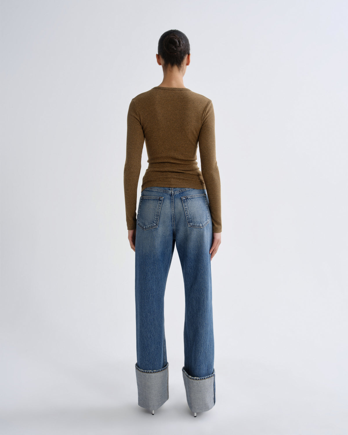 Women delphi slim tee brew - Agolde