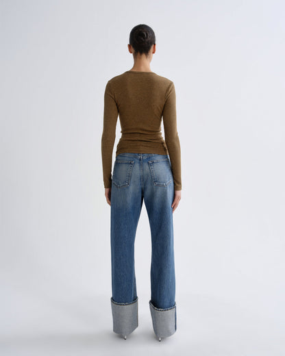Women delphi slim tee brew - Agolde