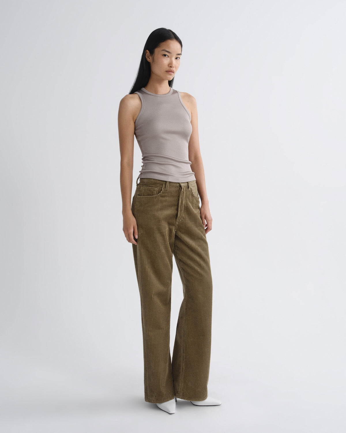 Women andre racer tank taupe - Agolde