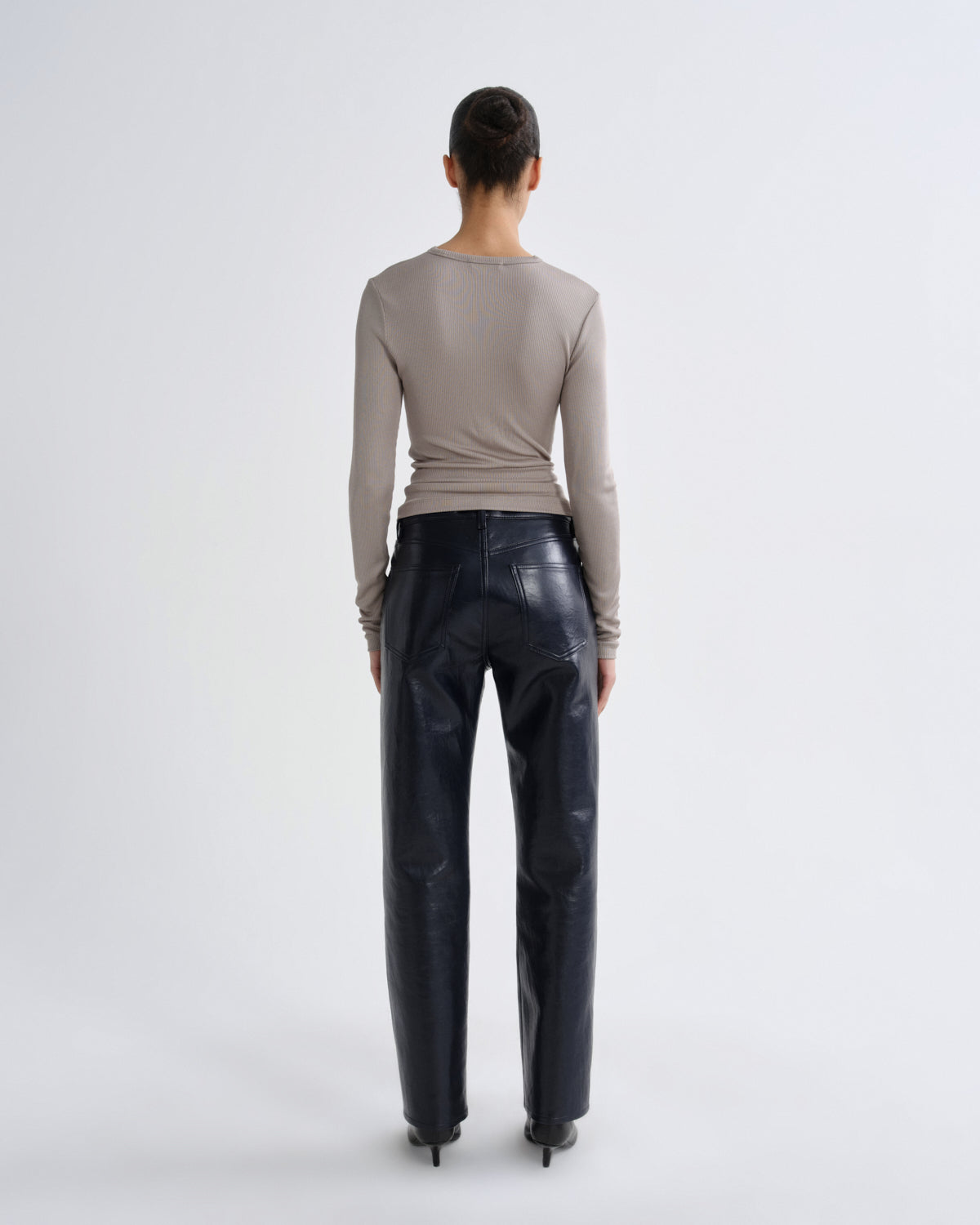 Women delphi slim tee taupe - Agolde