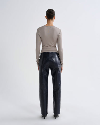 Women delphi slim tee taupe - Agolde