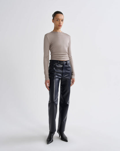 Women delphi slim tee taupe - Agolde