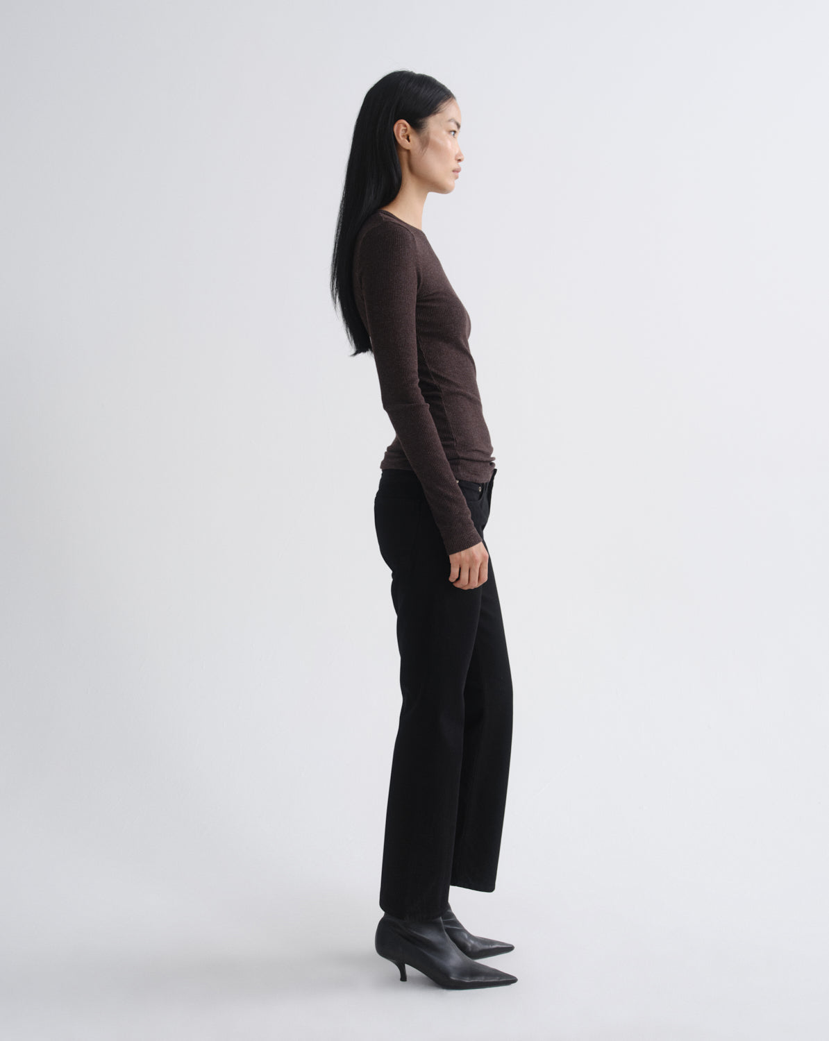 Women delphi slim tee ganache - Agolde