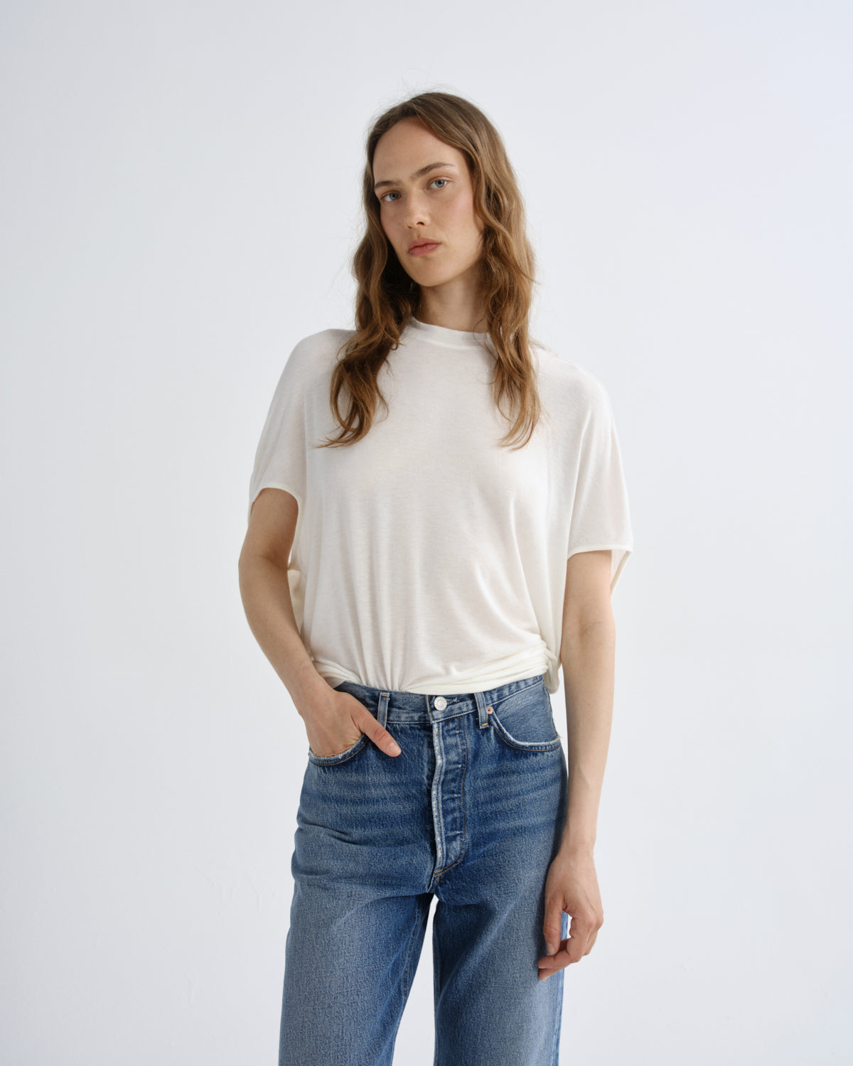 Women souline top oat milk - Agolde