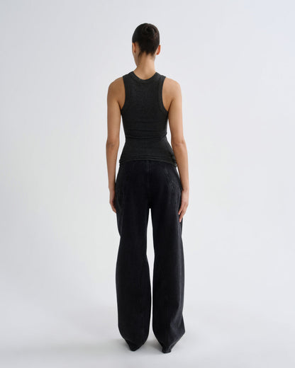Women Leigh Tank in Charcoal Heather - Agolde