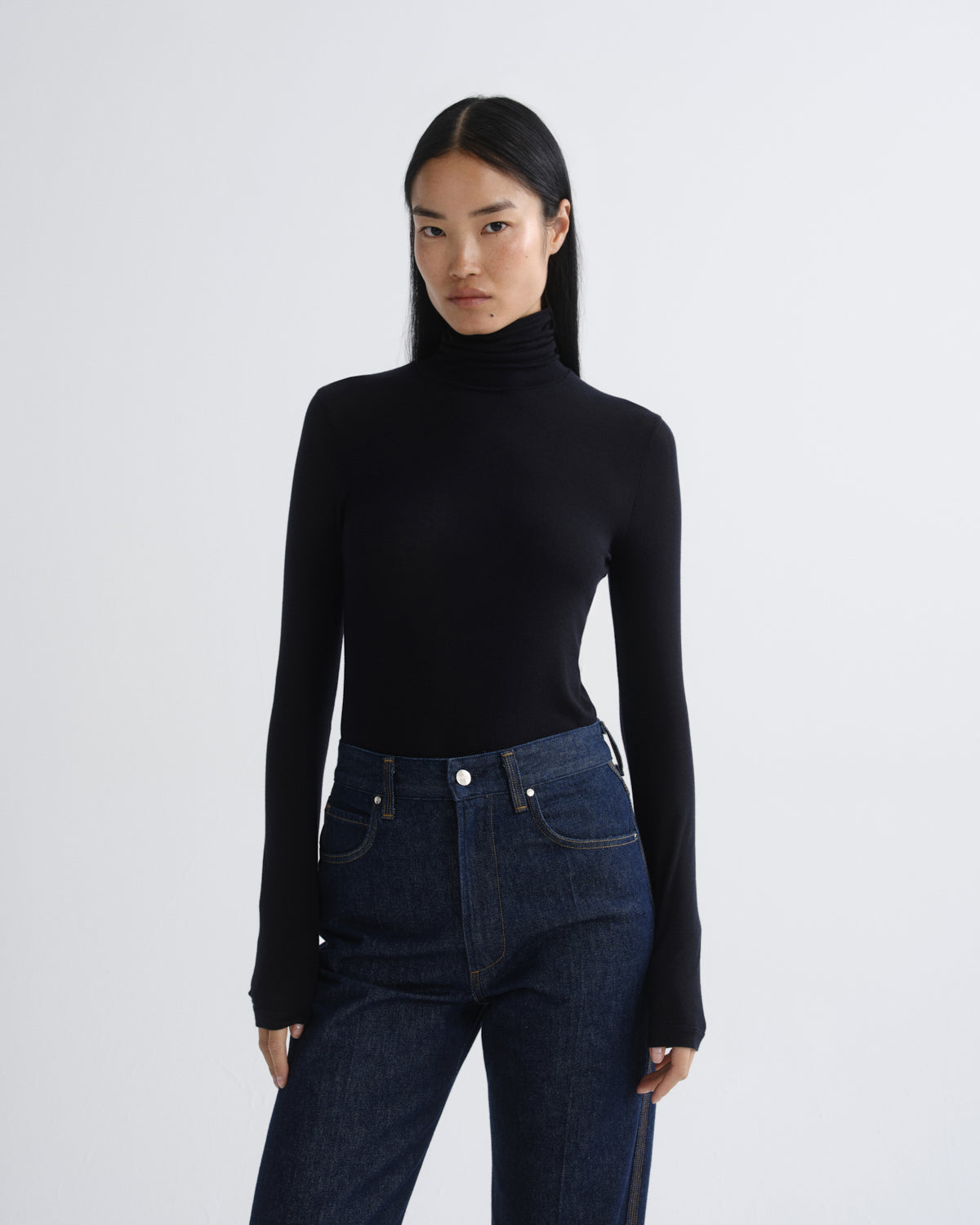 Women pascale turtleneck obscura - Agolde