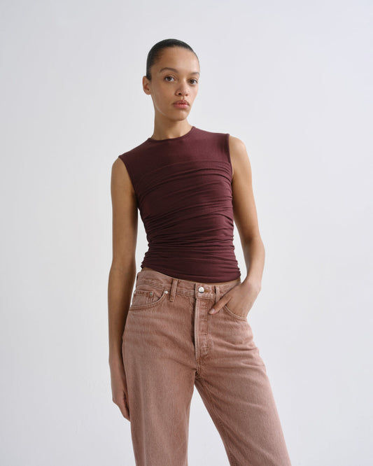 Women theodore tank currant - Agolde