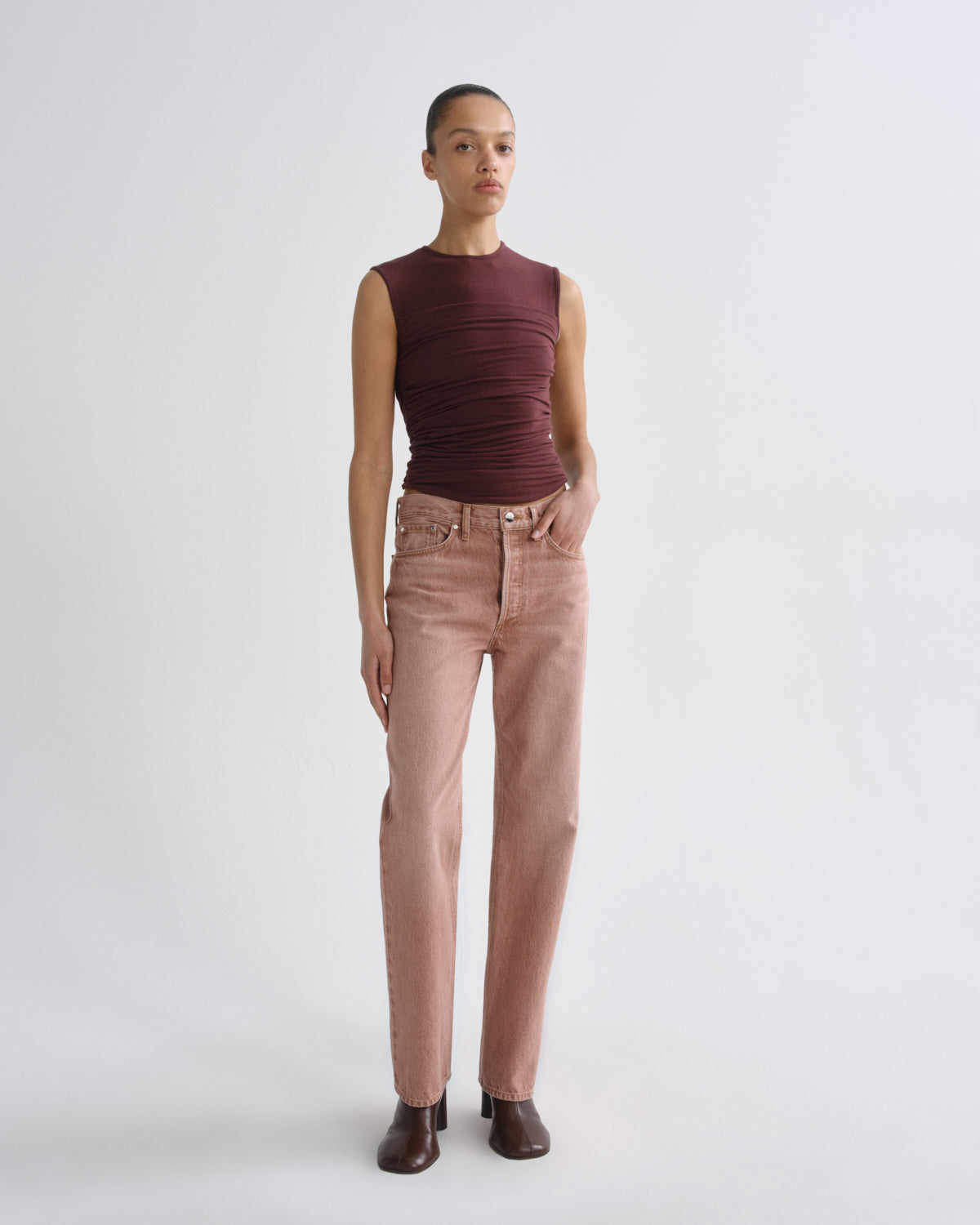 Women theodore tank currant - Agolde
