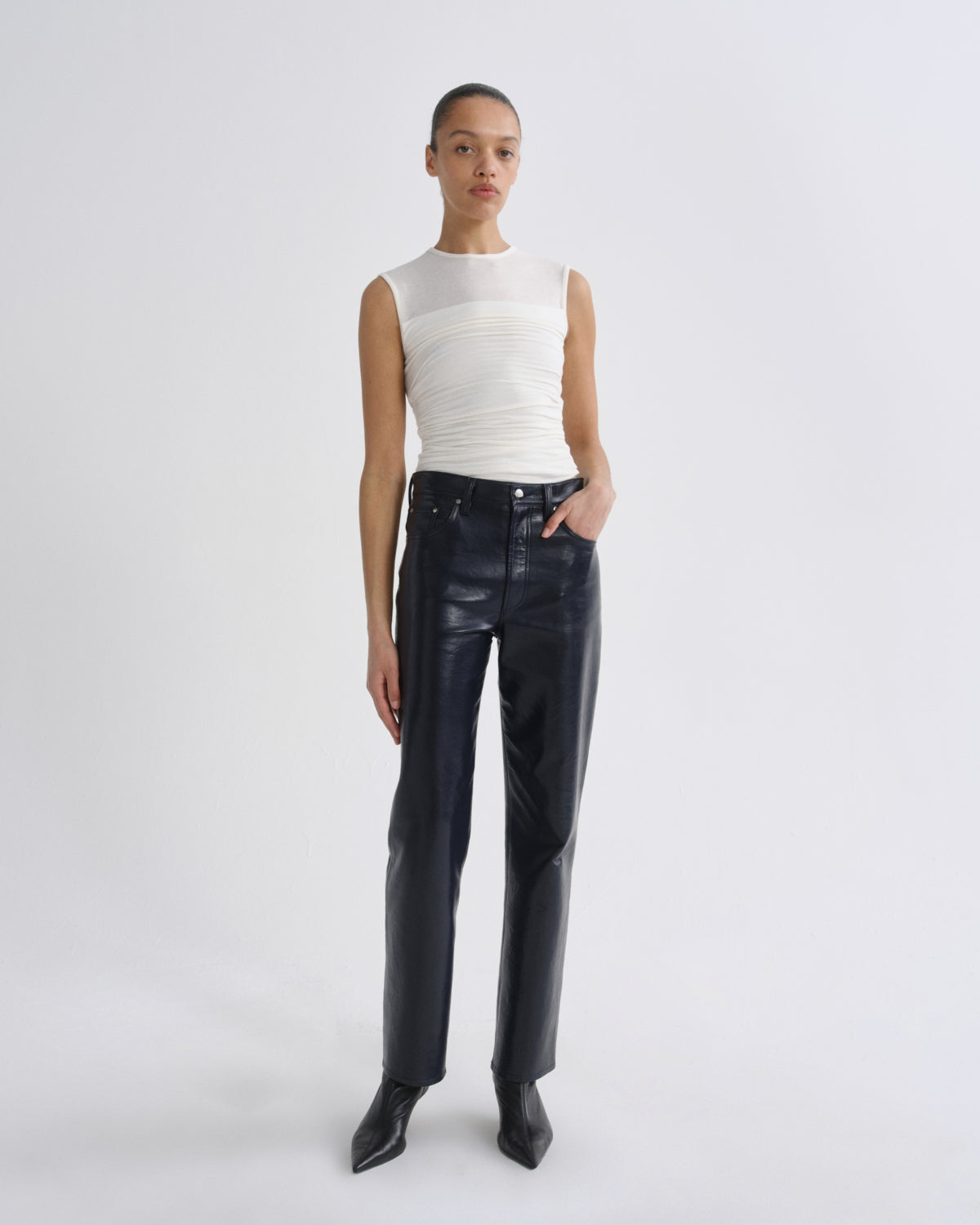Women theodore tank oat milk - Agolde