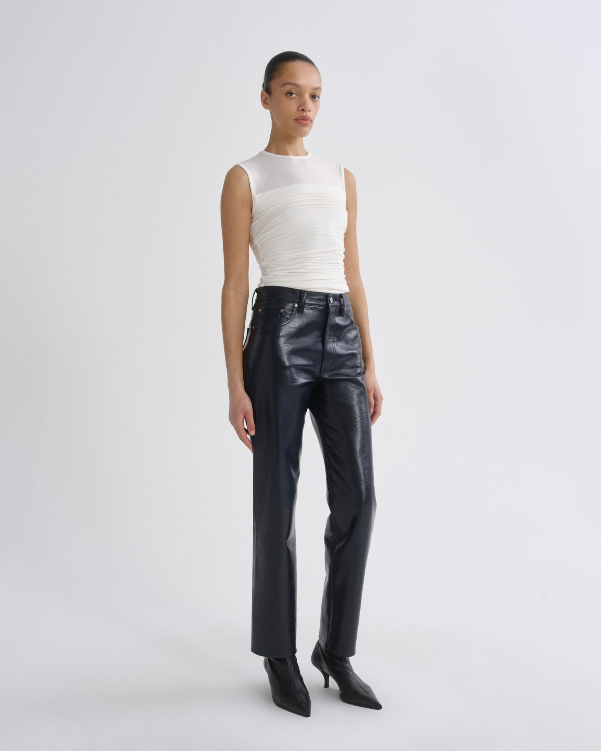 Women theodore tank oat milk - Agolde