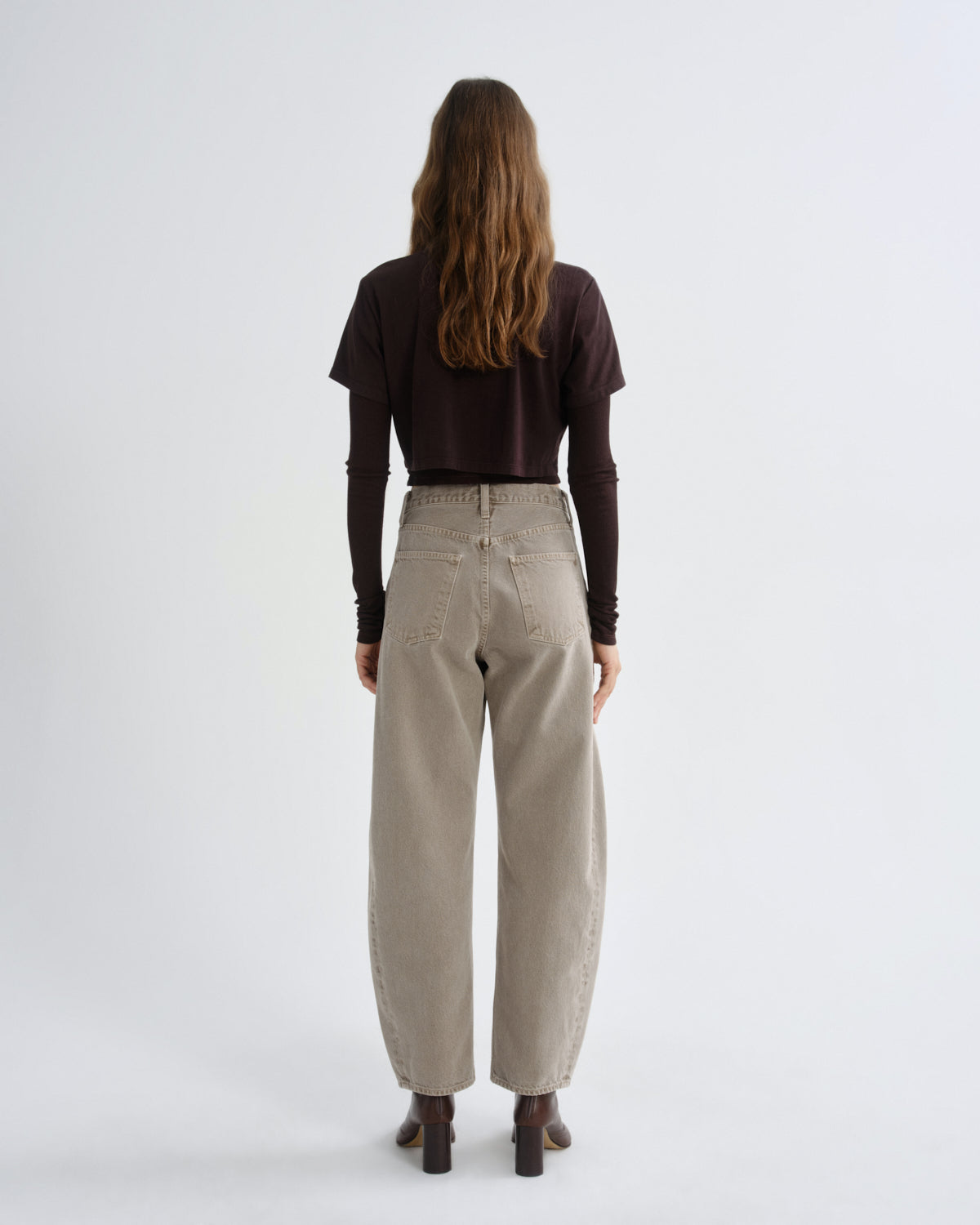 Women romily tee chocolate - Agolde