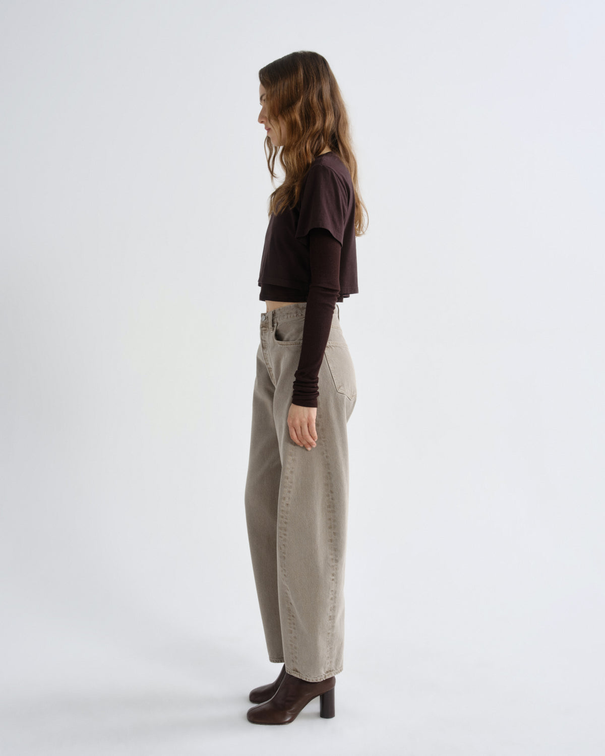 Women romily tee chocolate - Agolde