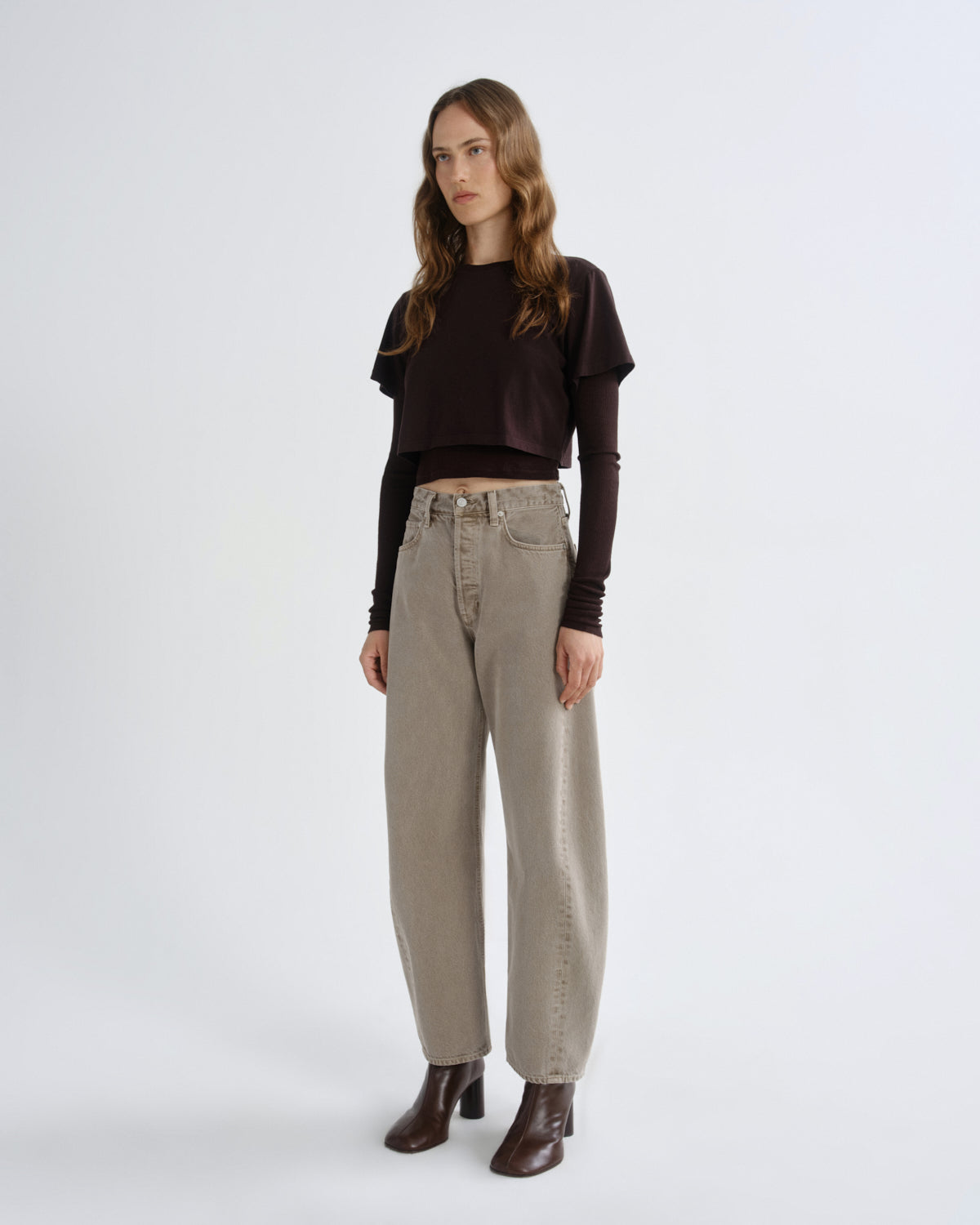 Women romily tee chocolate - Agolde