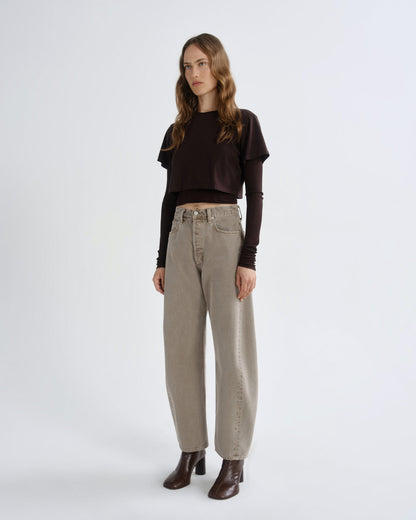 Women romily tee chocolate - Agolde