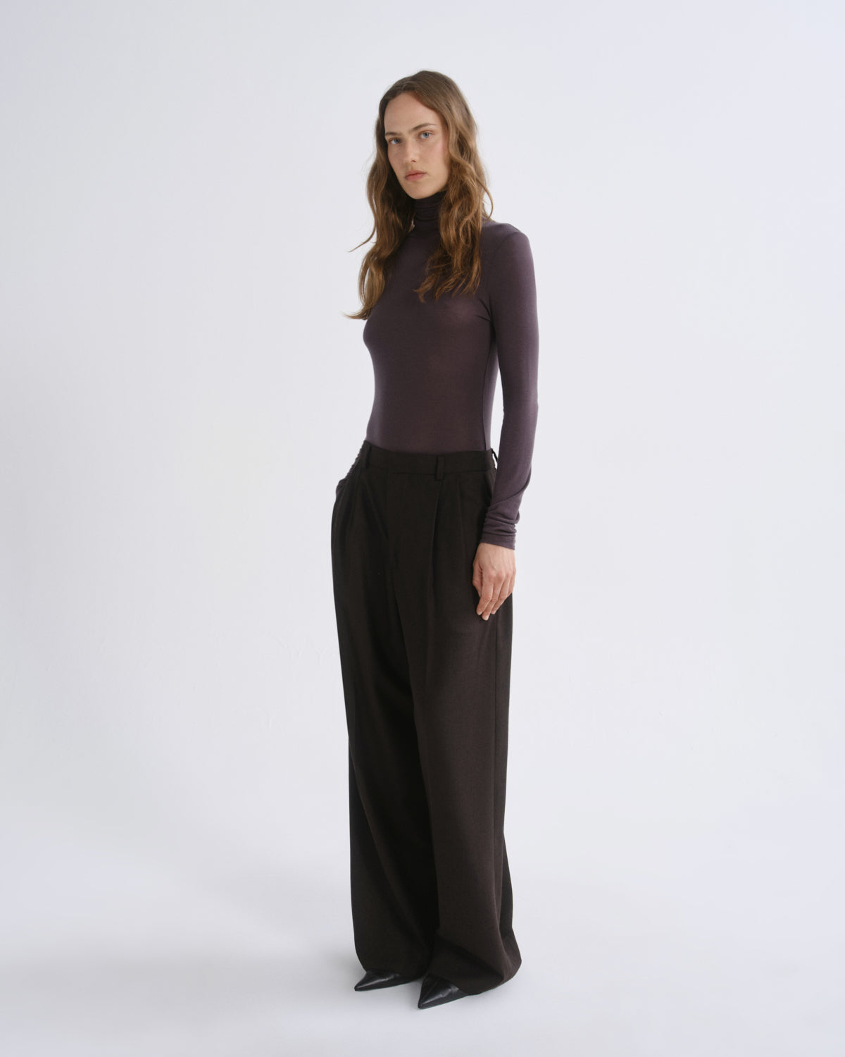 Women pascale turtleneck raisin - Agolde
