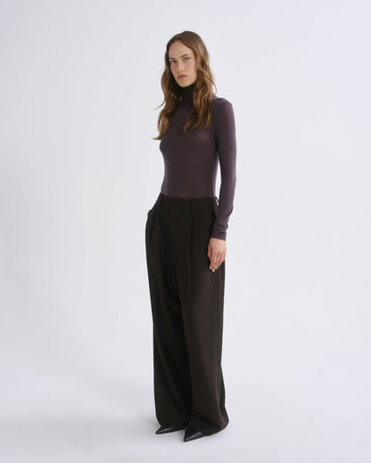 Women pascale turtleneck raisin - Agolde
